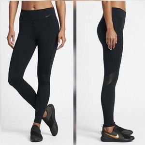 nike leggings mesh panels